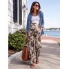 image:imageSummer Mae Viscose Maternity Pants Pregnancy Pajama Lounge Pant with PocketMocha Botanical