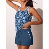 image:imageSummer Mae Womens Tankini Swimsuits Two Piece with Pockets Bathing SuitsBranches Vines Flowers
