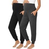 image:imageSummer Mae Viscose Maternity Jogger Pants Pregnancy Lounge Pant with PocketBlackGrey