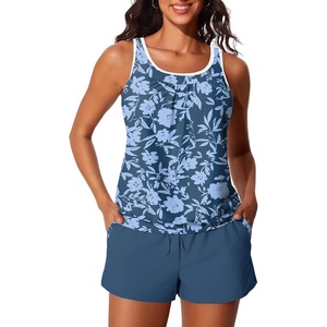image:imageSummer Mae Womens Tankini Swimsuits Two Piece with Pockets Bathing SuitsBranches Vines Flowers