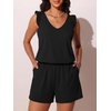 image:imageSummer Mae Ruffled Swim Romper One Piece Women Modest SwimsuitBlack