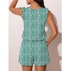 image:imageSummer Mae Ruffled Swim Romper One Piece Women Modest SwimsuitGreen Wave Point