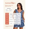 image:imageSummer Mae Ruffled Swim Romper One Piece Women Modest SwimsuitPinkblue Jungle