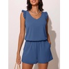 image:imageSummer Mae Ruffled Swim Romper One Piece Women Modest SwimsuitTeal