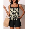 image:imageSummer Mae Blouson Womens Tankini Swimsuits Tummy Control BathingGold Leaves