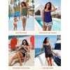 image:imageSummer Mae Blouson Womens Tankini Swimsuits Tummy Control BathingTropical Green Leaves