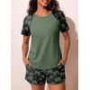 image:imageSummer Mae Womens Modest Tankini Swimsuits Short Sleeve Shirt with ShortsCoconut Shadow