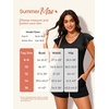 image:imageSummer Mae Womens Tankini Swimsuits with Shorts Flowy Sleeve Bathing SuitsTropical Leaves
