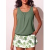 image:imageSummer Mae Blouson Tankini Swimsuits for Women Skirted Bathing Suit 2026Coconut Palms