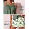 image:imageSummer Mae Blouson Tankini Swimsuits for Women Skirted Bathing Suit 2026Coconut Palms