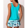 image:imageSummer Mae Blouson Tankini Swimsuits for Women Skirted Bathing Suit 2026Coconut Tree on the Sea