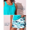 image:imageSummer Mae Blouson Tankini Swimsuits for Women Skirted Bathing Suit 2026Coconut Tree on the Sea