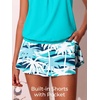 image:imageSummer Mae Blouson Tankini Swimsuits for Women Skirted Bathing Suit 2026Coconut Tree on the Sea