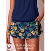 image:imageSummer Mae Blouson Tankini Swimsuits for Women Skirted Bathing Suit 2026Deep Blue Flower