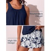 image:imageSummer Mae Blouson Tankini Swimsuits for Women Skirted Bathing Suit 2026Monstera Leaf Silhouette