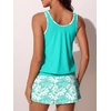 image:imageSummer Mae Blouson Womens Tankini Swimsuits with Skirt Bathing Suits 2026Blue Blooms