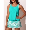 image:imageSummer Mae Blouson Womens Tankini Swimsuits with Skirt Bathing Suits 2026Blue Blooms