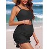 image:imageSummer Mae Maternity Swimsuit Drawstring Swim Dress Pregnancy Bathing SuitBlack