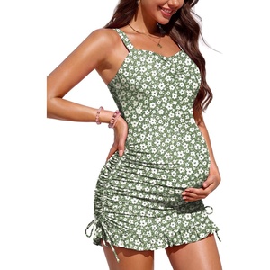 image:imageSummer Mae Maternity Swimsuit Drawstring Swim Dress Pregnancy Bathing SuitGarden Veil Bliss