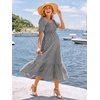image:imageSummer Mae Smocked Maternity Dress Puff Sleeve Baby Shower Casual OutfitBlack Gingham