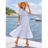 image:imageSummer Mae Smocked Maternity Dress Puff Sleeve Baby Shower Casual OutfitLight Blue Gingham