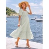 image:imageSummer Mae Smocked Maternity Dress Puff Sleeve Baby Shower Casual OutfitLight Green Gingham