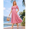 image:imageSummer Mae Smocked Maternity Dress Puff Sleeve Baby Shower Casual OutfitRed Gingham