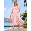 image:imageSummer Mae Smocked Maternity Dress Puff Sleeve Baby Shower Casual OutfitVintage Rose Gingham