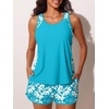 image:imageSummer Mae Blouson Womens Tankini Swimsuits Tummy Control Bathing SuitsLake Bloom