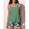 image:imageSummer Mae Blouson Womens Tankini Swimsuits Tummy Control Bathing SuitsNavy Garden