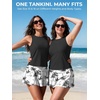 image:imageSummer Mae Women Tankini Swimsuits with Skirt Tummy Control High Neck SetBlack Palm