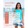 image:imageSummer Mae Women Tankini Swimsuits with Skirt Tummy Control High Neck SetBlue Trees
