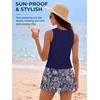 image:imageSummer Mae Women Tankini Swimsuits with Skirt Tummy Control High Neck SetDappled Palms