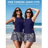 image:imageSummer Mae Women Tankini Swimsuits with Skirt Tummy Control High Neck SetDappled Palms