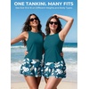 image:imageSummer Mae Women Tankini Swimsuits with Skirt Tummy Control High Neck SetHoliday Flora