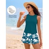image:imageSummer Mae Women Tankini Swimsuits with Skirt Tummy Control High Neck SetHoliday Flora