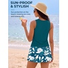 image:imageSummer Mae Women Tankini Swimsuits with Skirt Tummy Control High Neck SetHoliday Flora