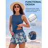 image:imageSummer Mae Women Tankini Swimsuits with Skirt Tummy Control High Neck SetIndigo Flora