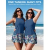image:imageSummer Mae Women Tankini Swimsuits with Skirt Tummy Control High Neck SetIndigo Flora