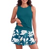 image:imageSummer Mae Women Tankini Swimsuits with Skirt Tummy Control High Neck SetHoliday Flora