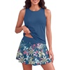 image:imageSummer Mae Women Tankini Swimsuits with Skirt Tummy Control High Neck SetIndigo Flora